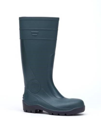 Rouchette Dieppe Steel Toe Wellies Green