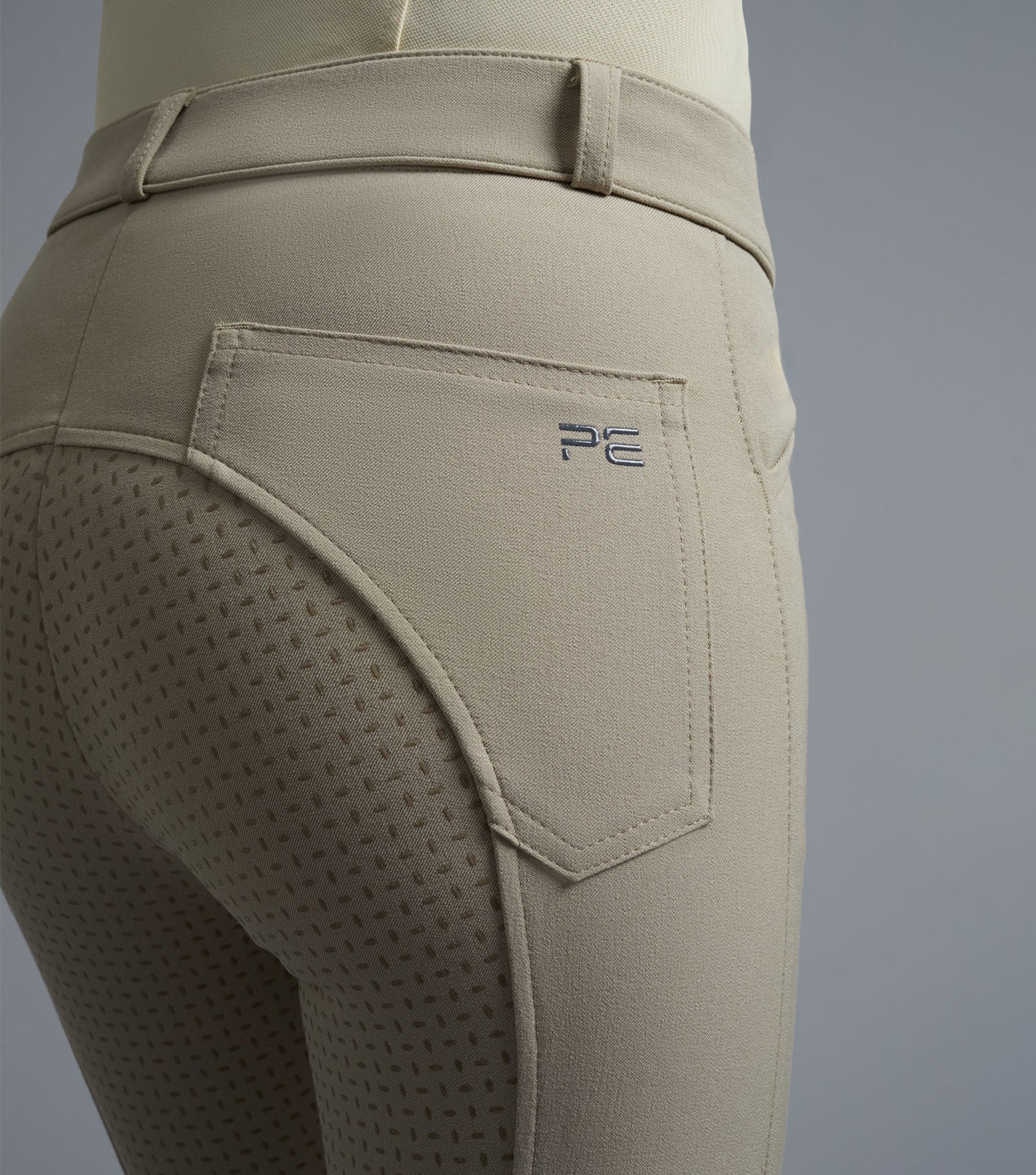 Delta Ladies Full Seat Gel Riding Breeches Beige