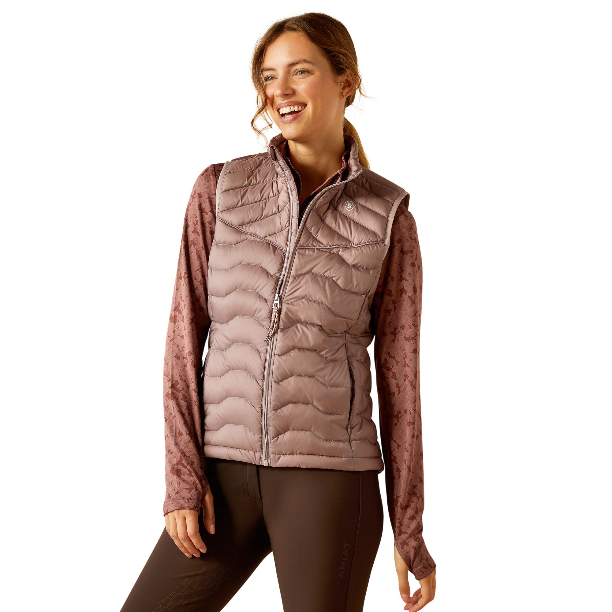 Ariat Wms Ideal Down Gilet Purple Dove