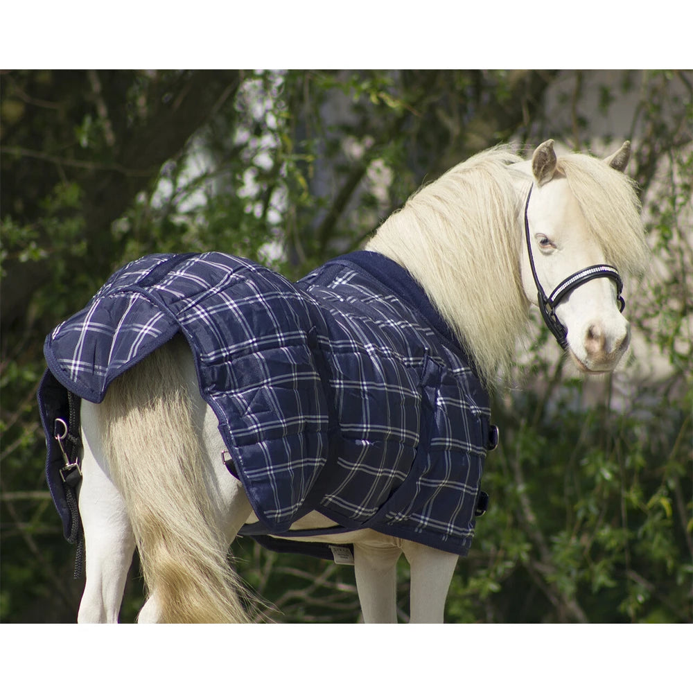 QHP Falabella Stable Rug 200gr Blue/Check