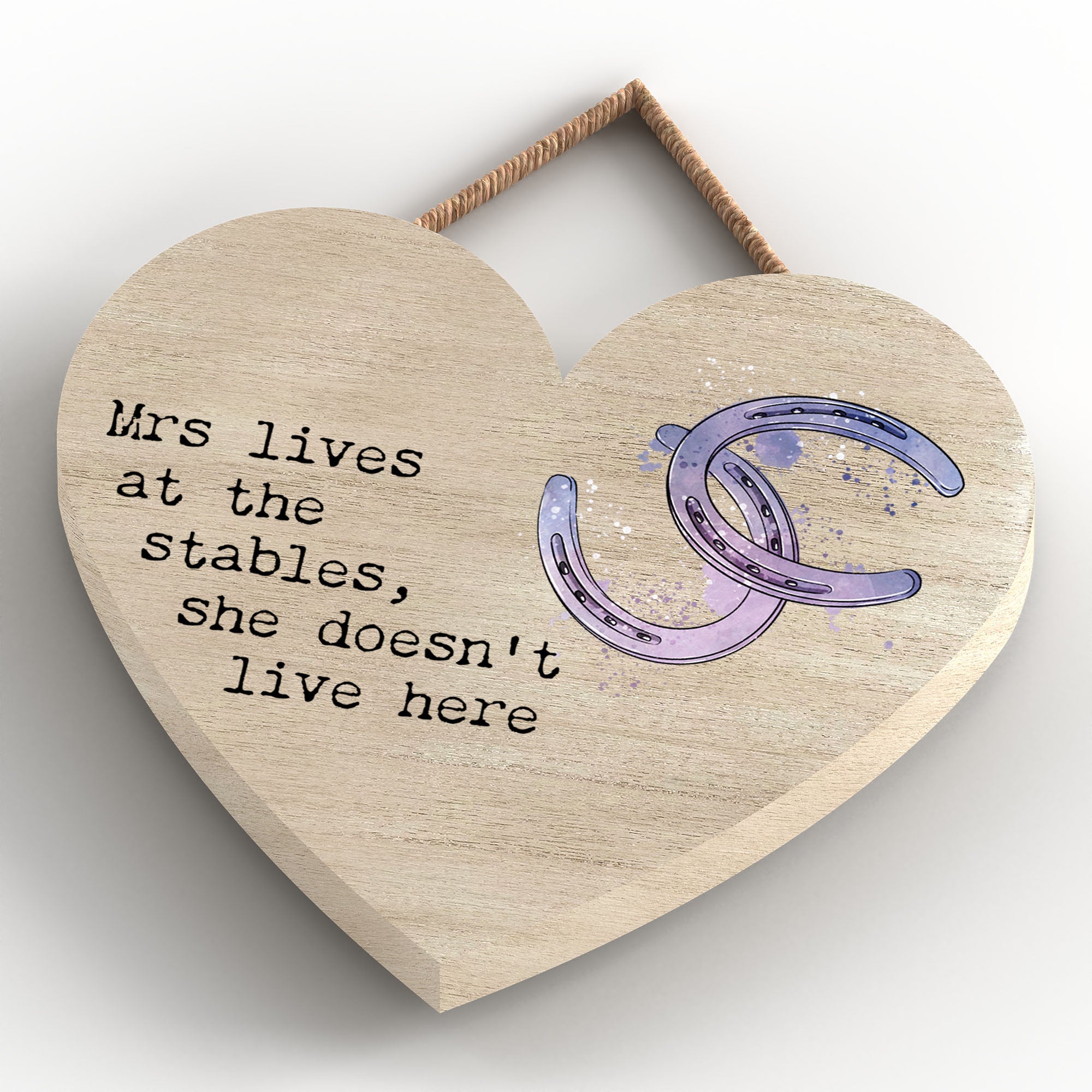 PA Lives At The Stables Small Heart Plaque