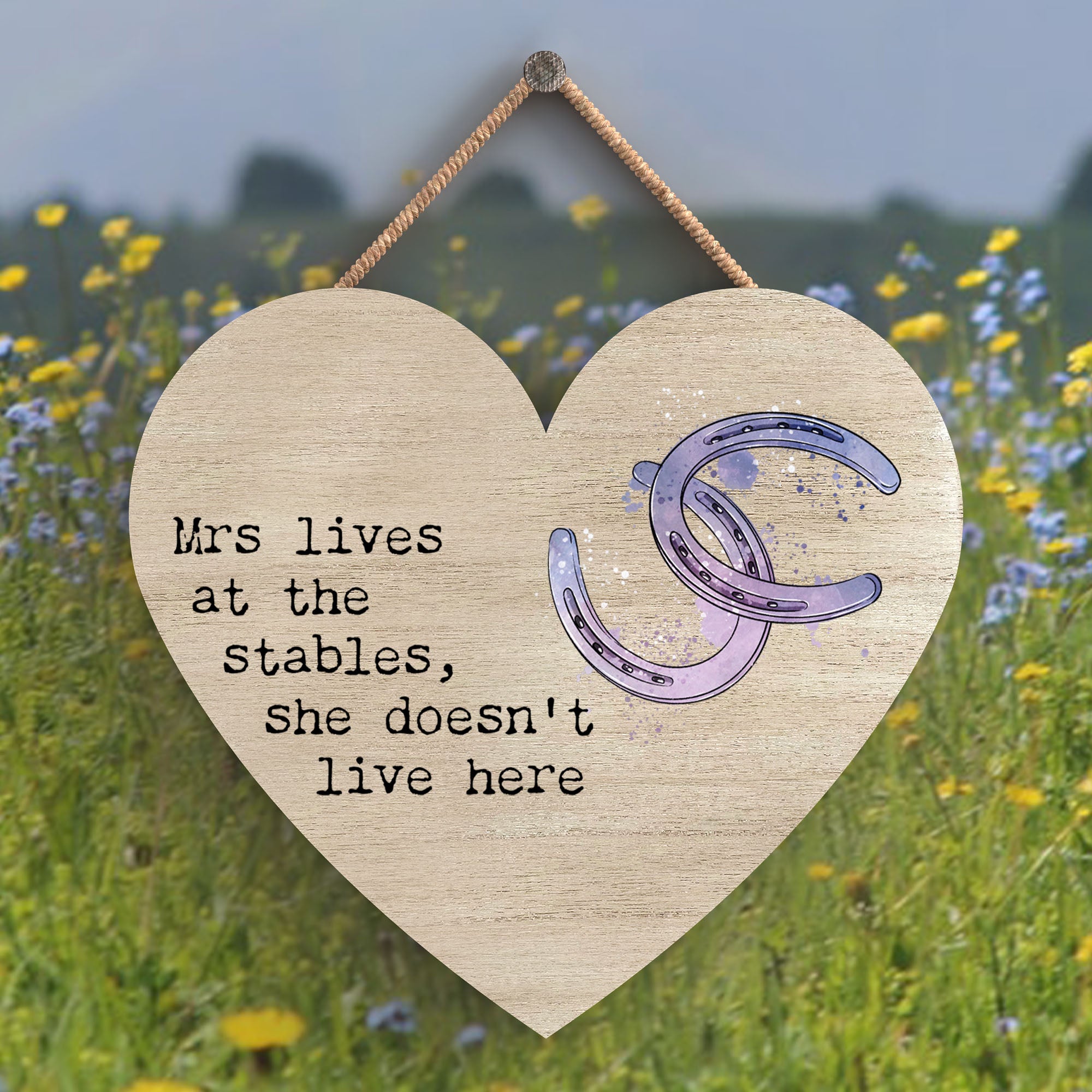 PA Lives At The Stables Small Heart Plaque