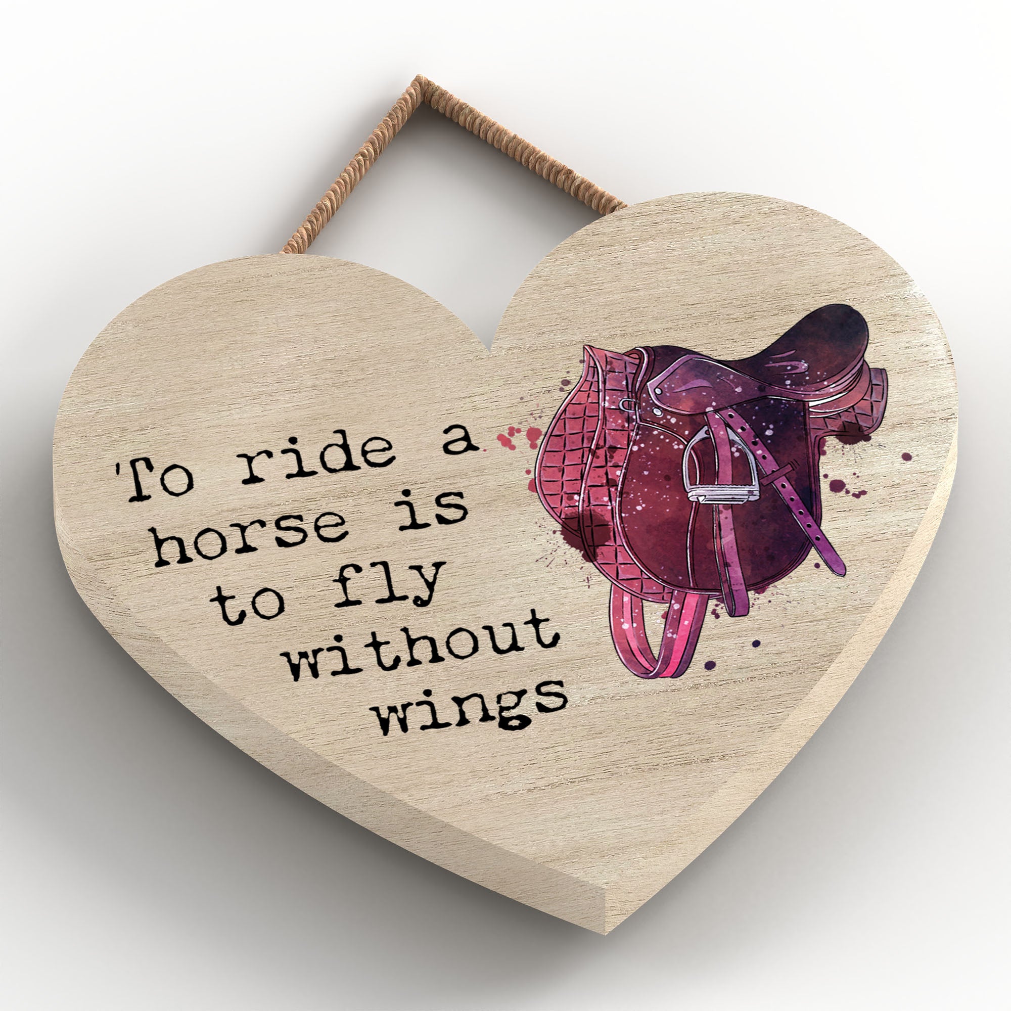 PA Ride A Horse Small Heart Plaque