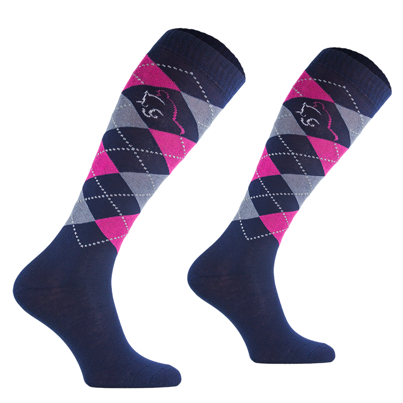 PA Adult Argyle Cotton Socks with Lurex