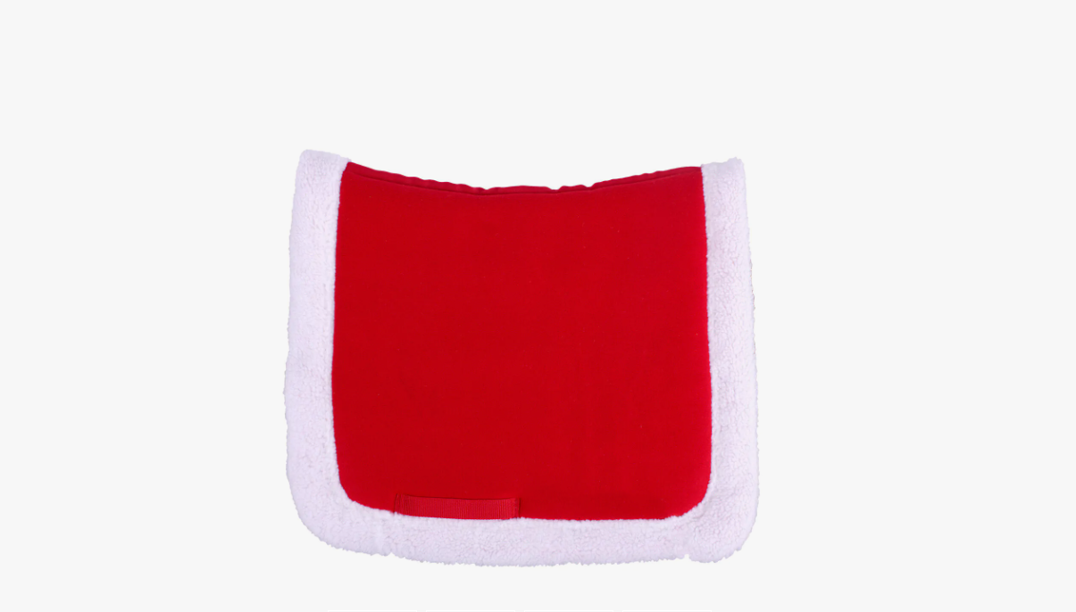 QHP Christmas Saddle Pad Red D Full