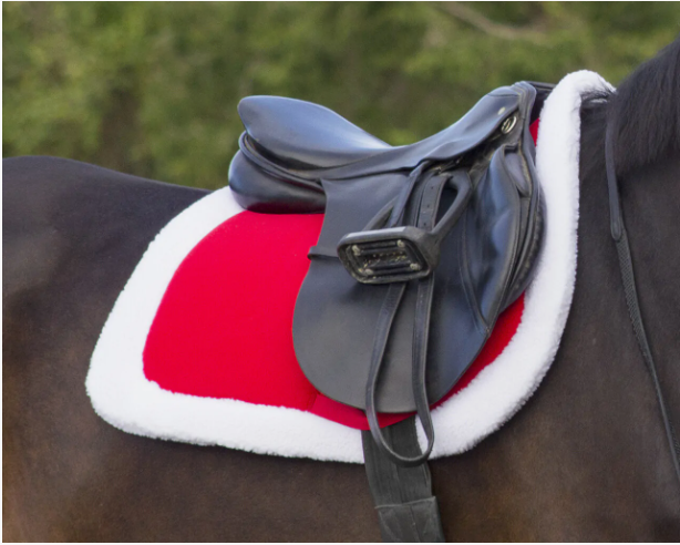 QHP Christmas Saddle Pad Red D Full