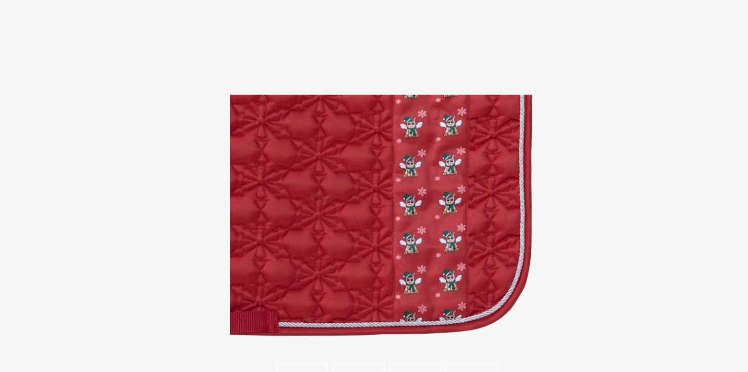 QHP Saddle Pad Merry Christmas Red D Full