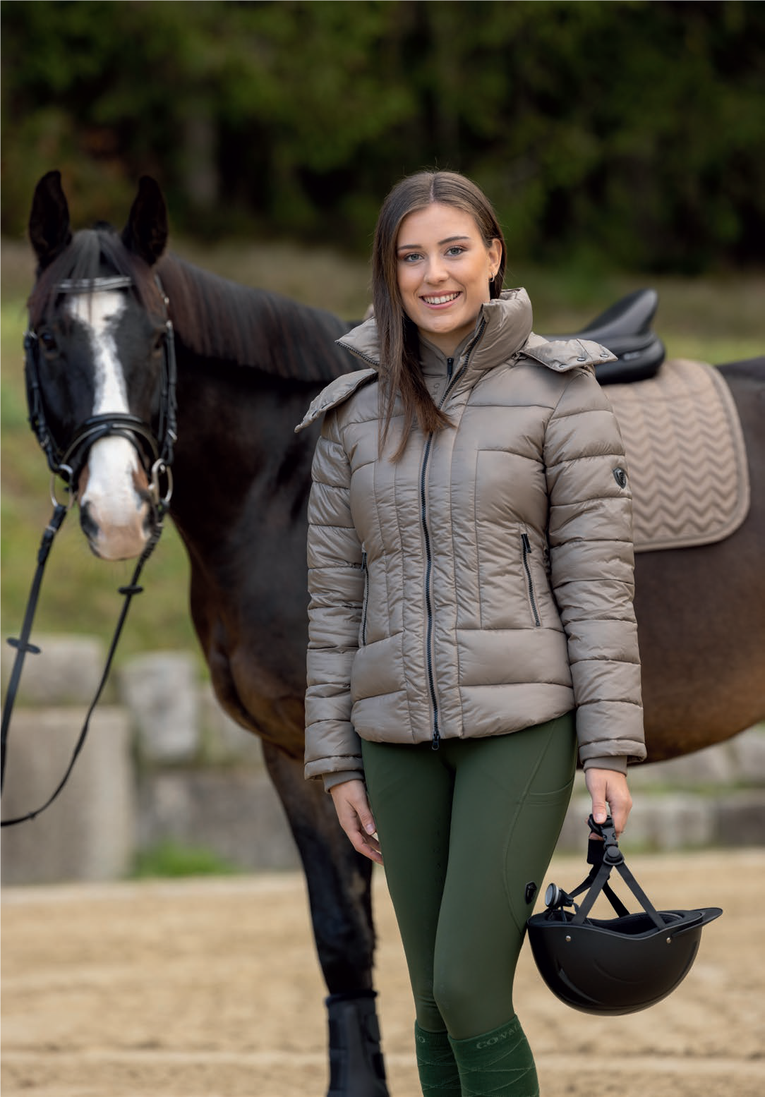 Covalliero Wmn Quilted Jacket Taupe