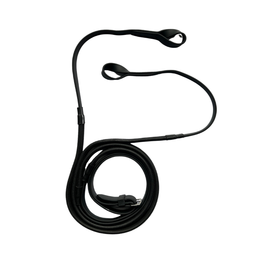 Turfmasters Biothane Exercise Loop Reins Black