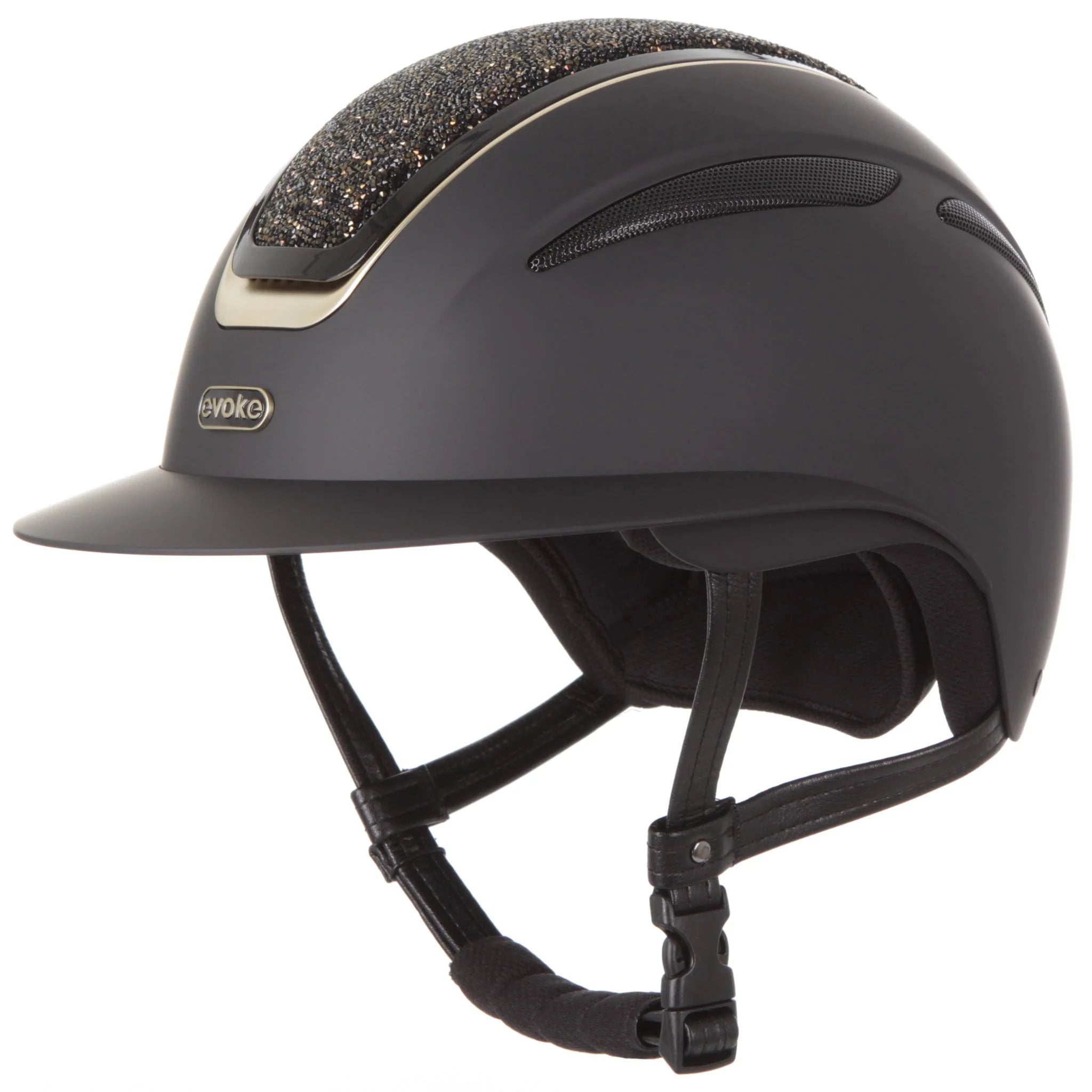 Evoke Callisto Wide Peak Black/Gold Crystal