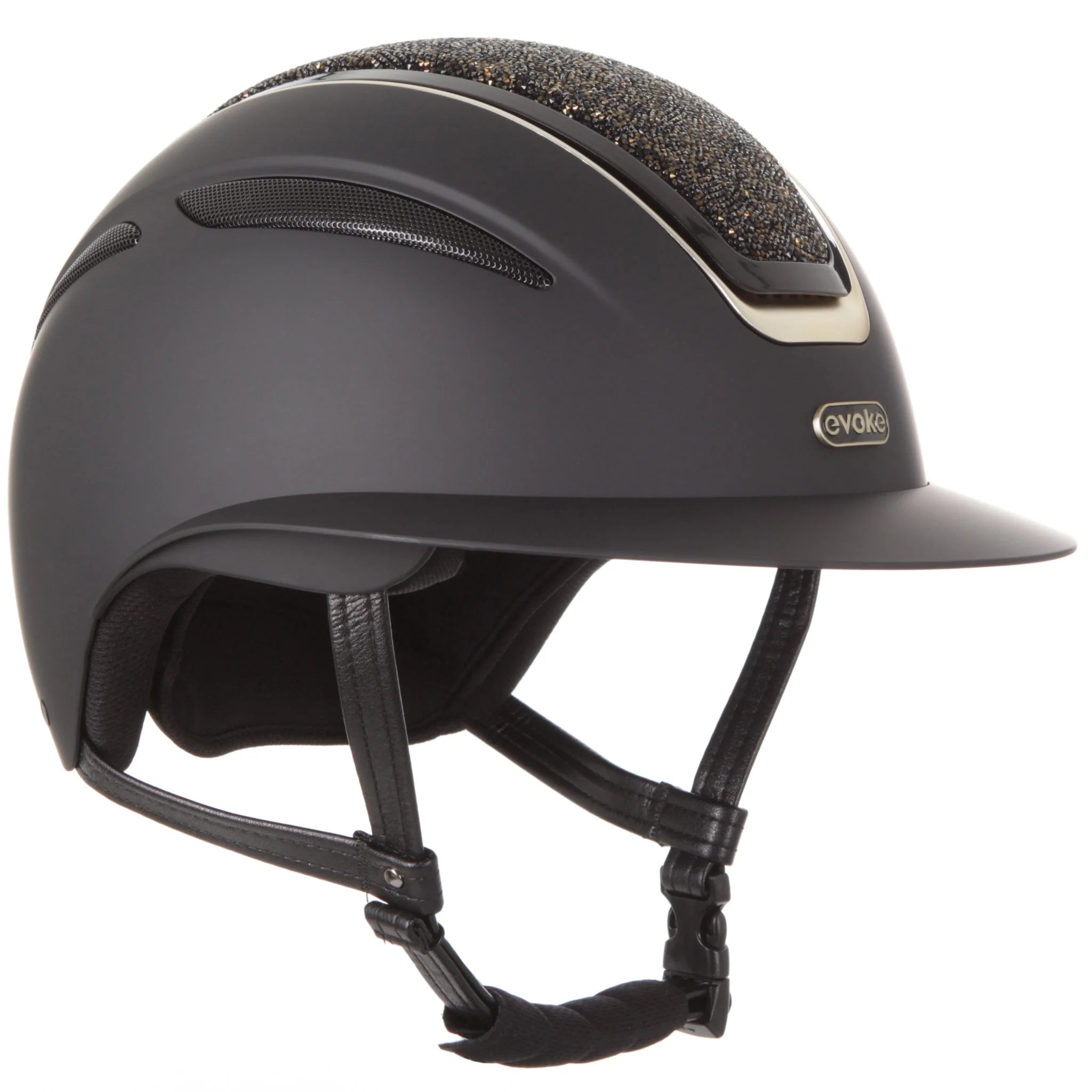 Evoke Callisto Wide Peak Black/Gold Crystal