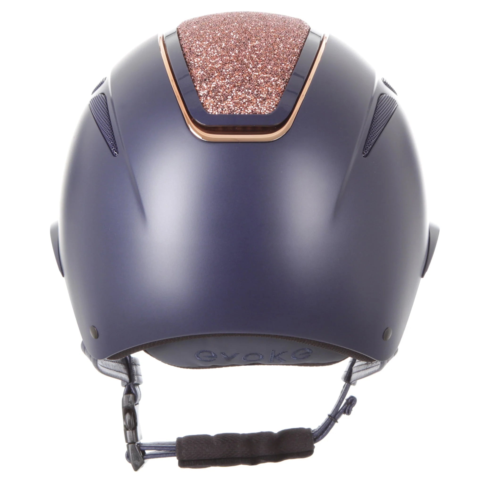 Evoke Callisto Wide Peak Navy/Rose Gold Crystal