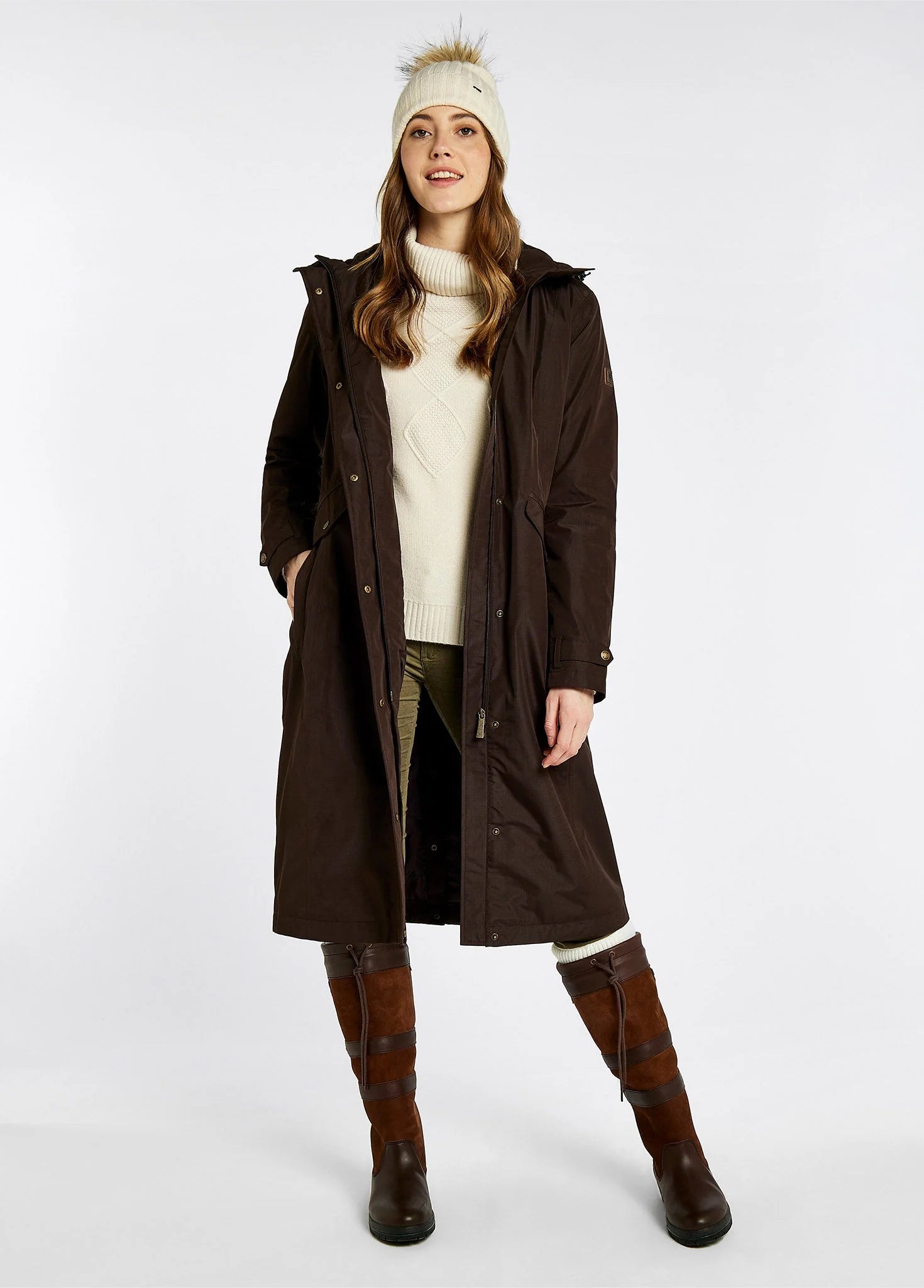 Dubarry Wmn Alderford Waterproof Coat Mahogany