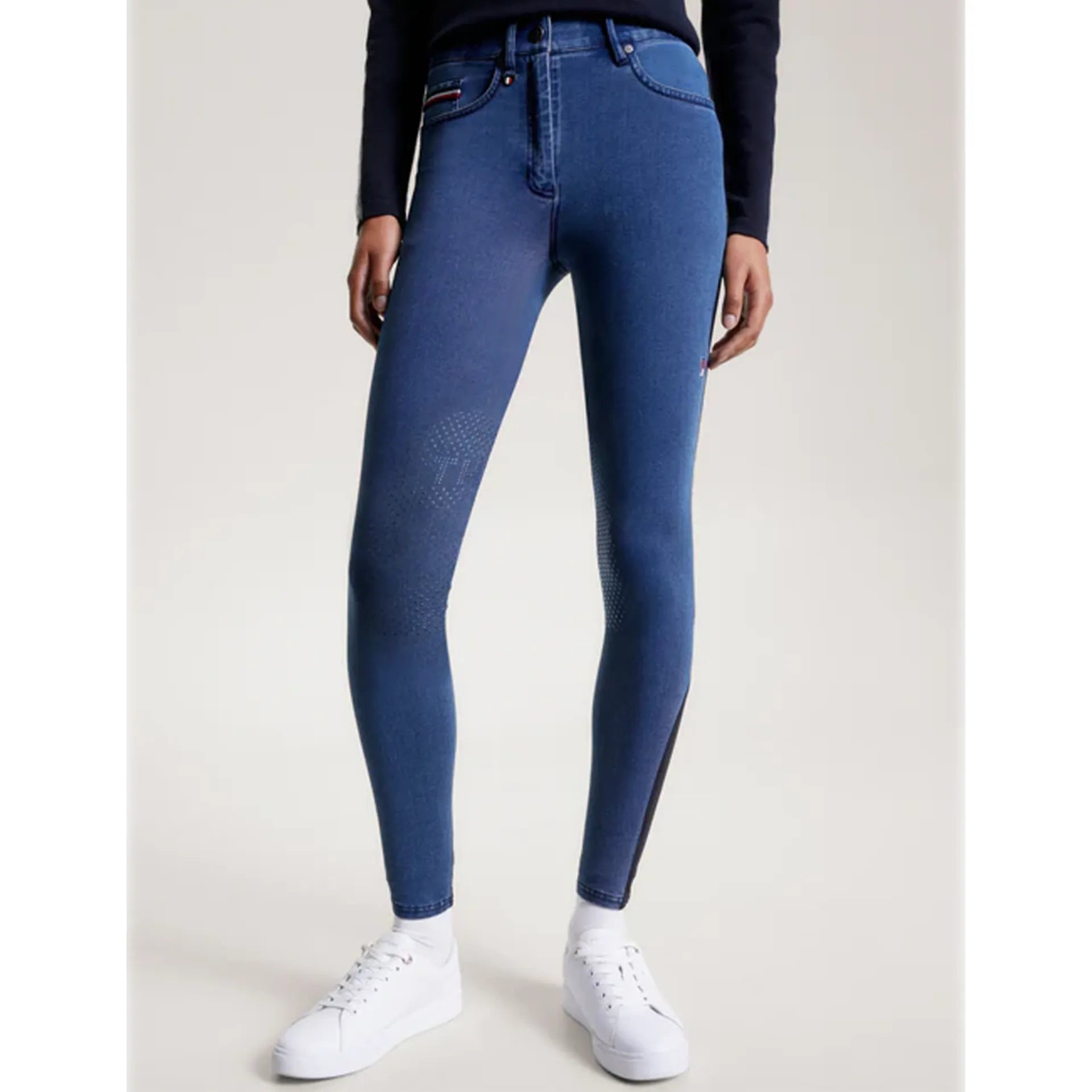 TH Wmn Queens Denim Knee Grip Breeches Heritage