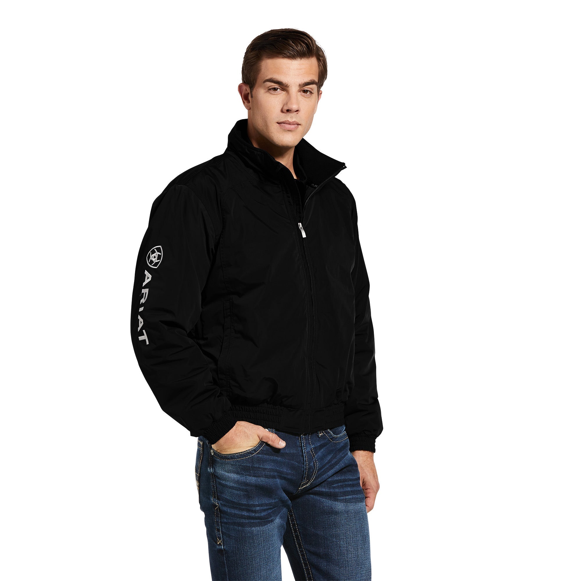 Ariat men's black outlet team logo jacket